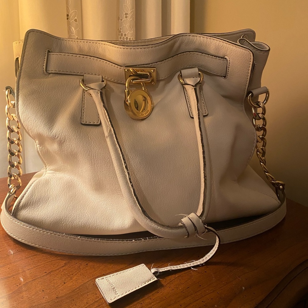 Michael Kors Cream Leather Bag